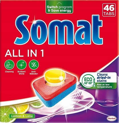 Somat tablety All in One 46ks Lemon - Drogerie Kuchyň Myčka tablety a prášek